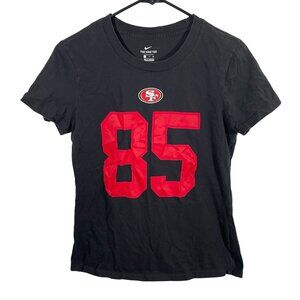 Nike SF 49ers George Kittle #85 T Shirt Jersey Womens Size Small NFL Black Red